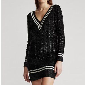 Polo Ralph Lauren Sequined Cricket Sweater Dress sz 4